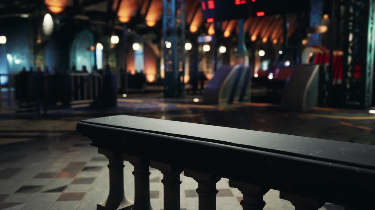 미래의 지하철역 인테리어