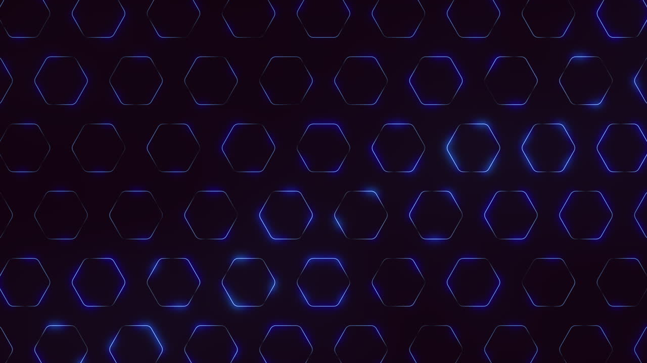 fondo con patrón azul y negro de cuadrícula hexagonal iluminada