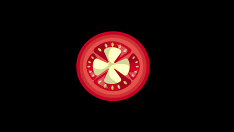 Tomatensymbol-Loop-Animationsvideo,-Transparenter-Hintergrund-Mit-Alphakanal