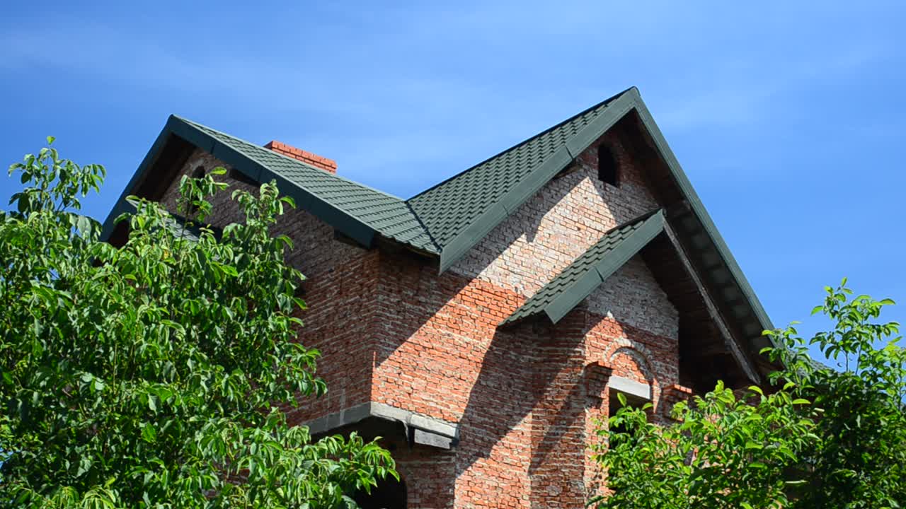 House in the summer. Shooting in the summer