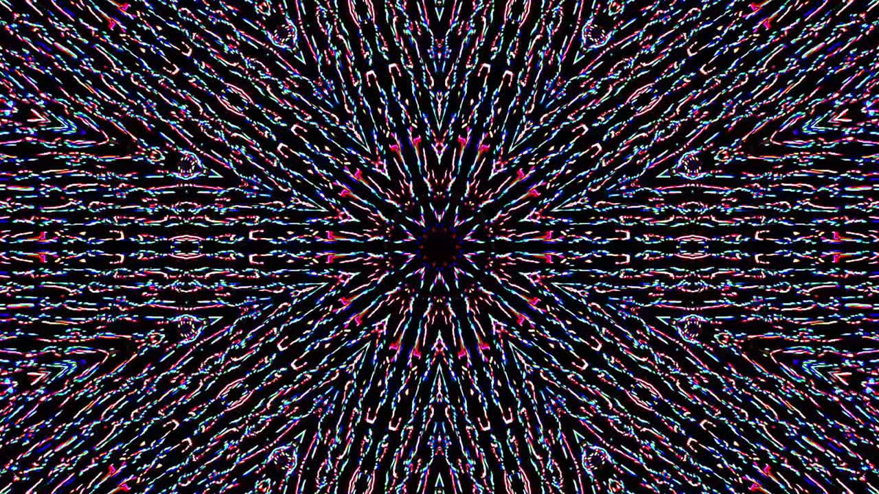 Beautiful abstract kaleidoscope that shines, a radiant light that regulates the subtle movements