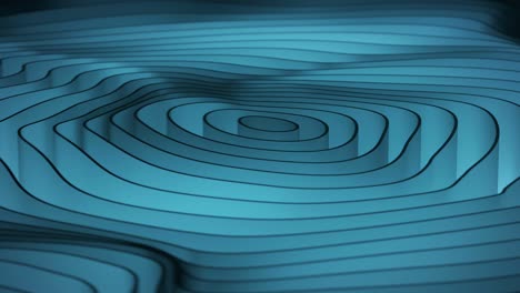 blue curved rings 3d render seamless loop animation