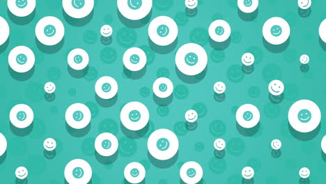 social smile network icons pattern on green gradient