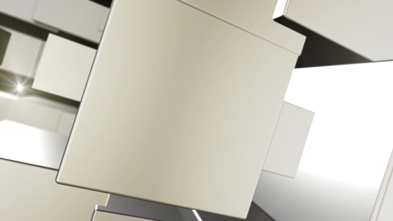 Abstract Chrome Cubes Background Loop