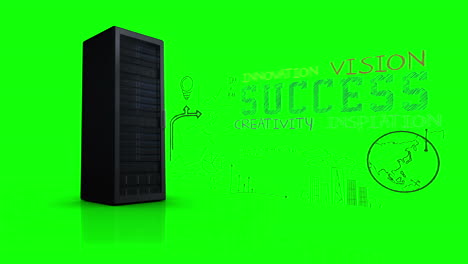 vídeo de la red de grandes datos