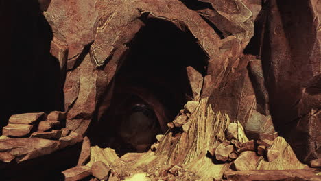 a dark cave entrance