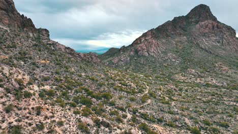 dramatic view of mountain range peaks in tucson, arizona, usa