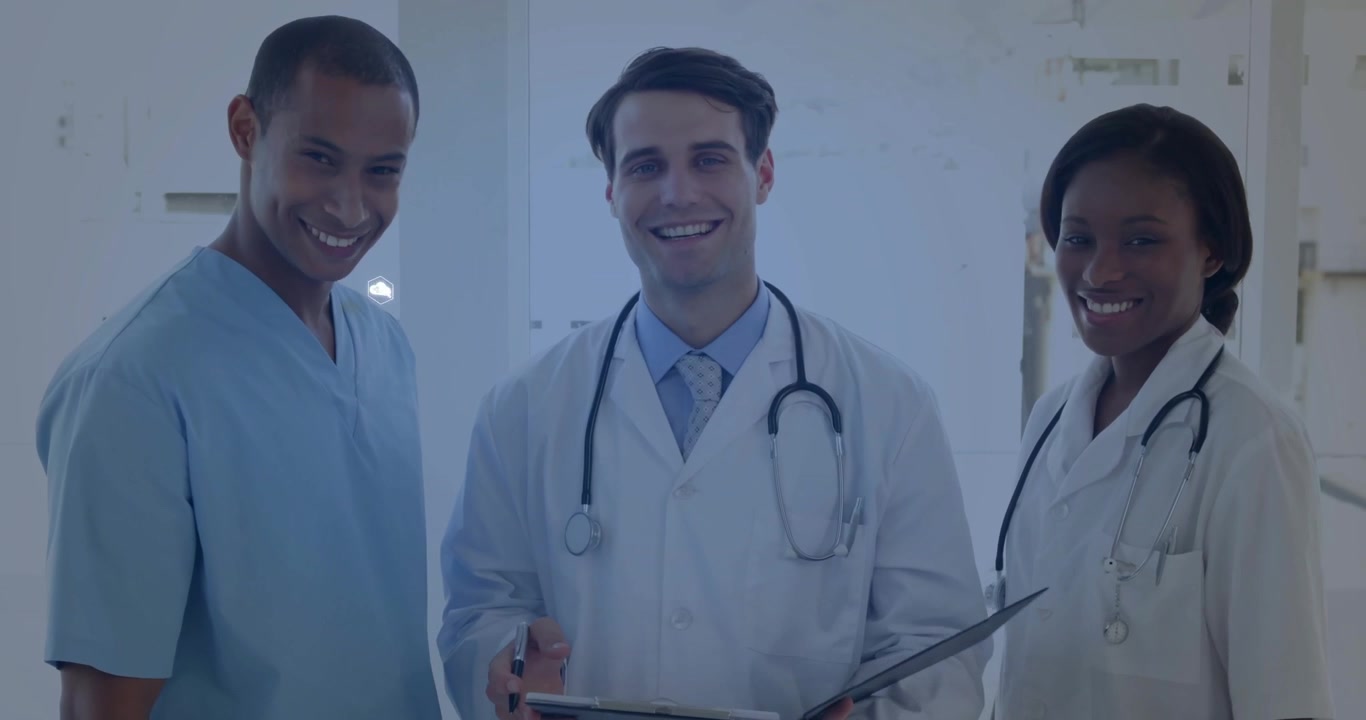 Medical Professionals Reviewing Digital Data in Hospital