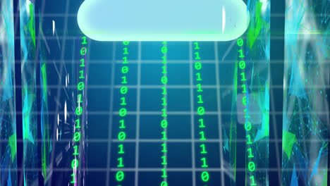animación de codificación binaria y procesamiento de datos