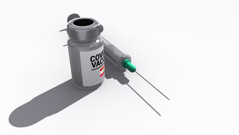 syringe and covid-19 vaccine bottle lebanon