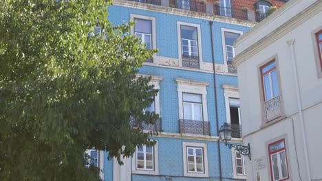 lisbon traditional tiled building