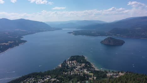 aerial delight: exploring the scenic majesty of shuswap lake and surroundings