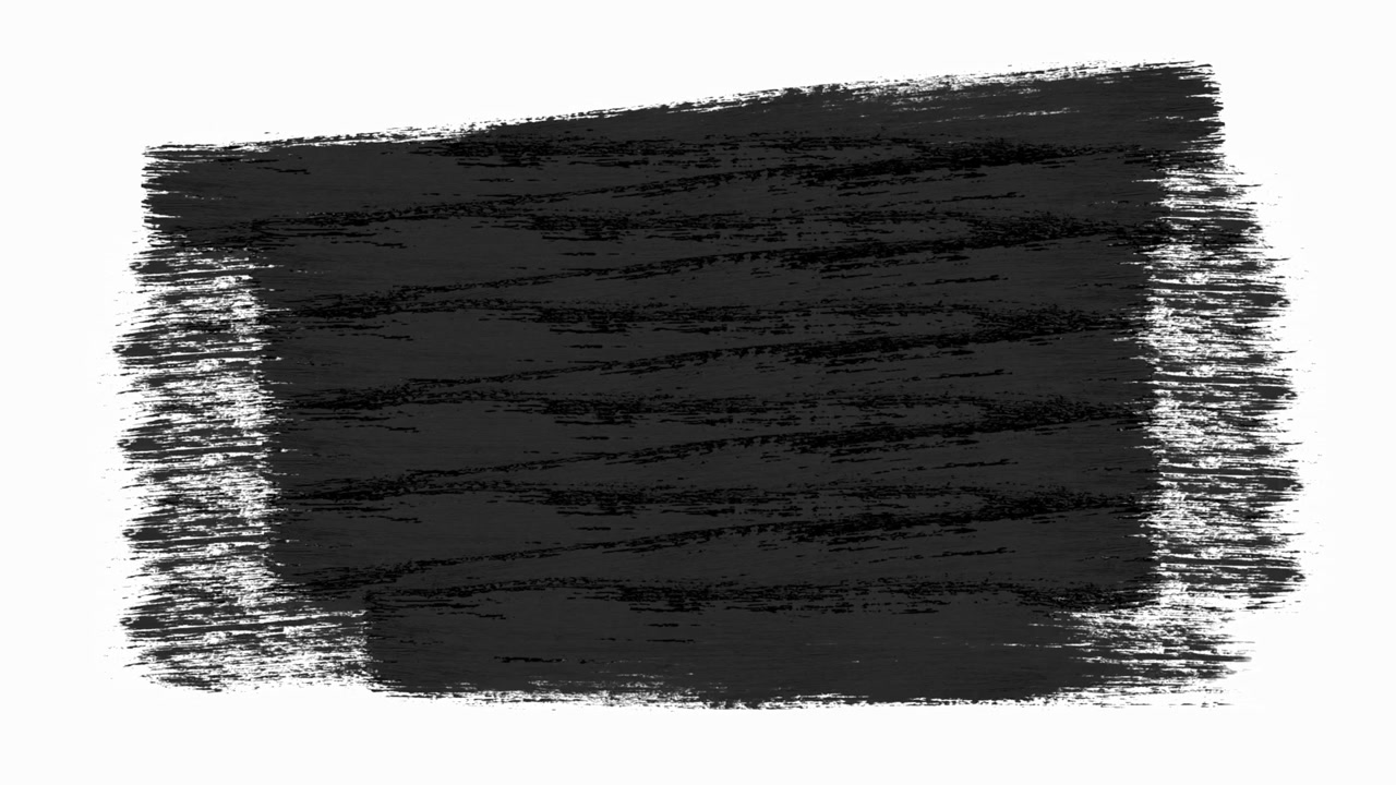 Effetto di Rivelazione Animato con Pennellata Nera su Sfondo Bianco