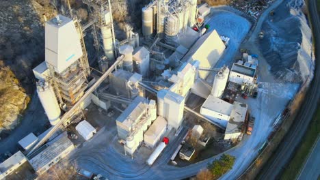 power of transformation : a aerial look at the limestone quarry, kilns and heavy equipment