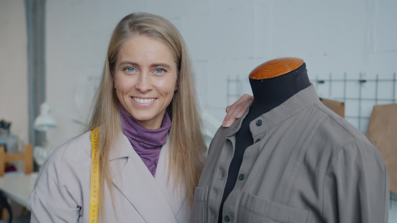 Woman Fashion Designer in Studio