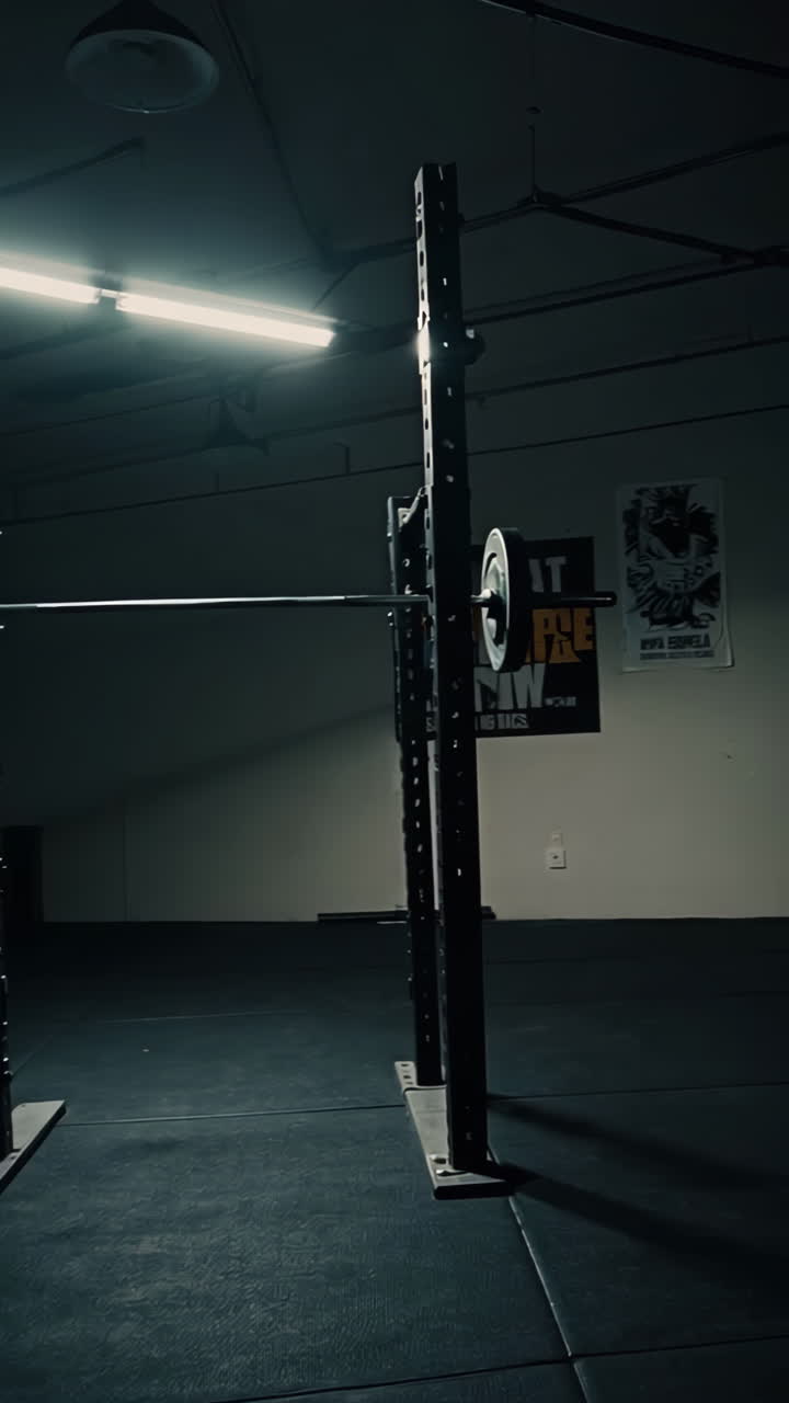 Empty Gym Weightlifting Area