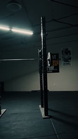 empty gym weightlifting area