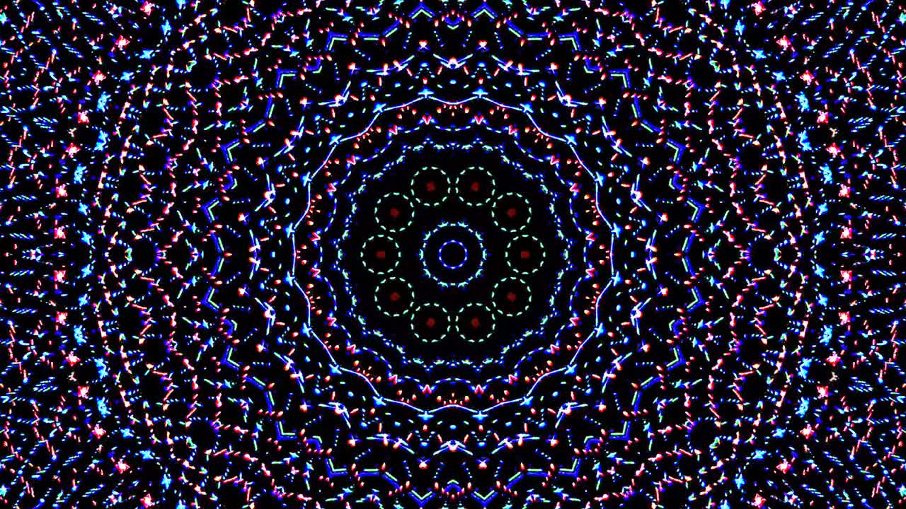 Beautiful abstract kaleidoscope that shines, a radiant light that regulates the subtle movements