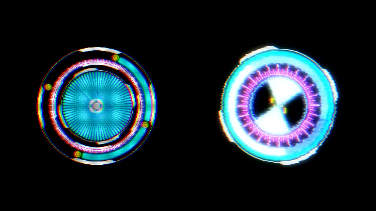 hud círculos virtuales futuristas elemento de giro.