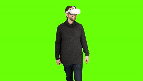 El-Hombre-Experimenta-Increíble-Contenido-Inmersivo-Vr-En-Oculus-Auriculares-De-Realidad-Virtual-Experiencia-Impresionada-Por-Primera-Vez-Búsqueda-En-El-Mundo-Real-Juego-De-Gafas-Mirar-Alrededor-Vacaciones-Pantalla-Verde-Alternativa-De-Realidad-Mixta