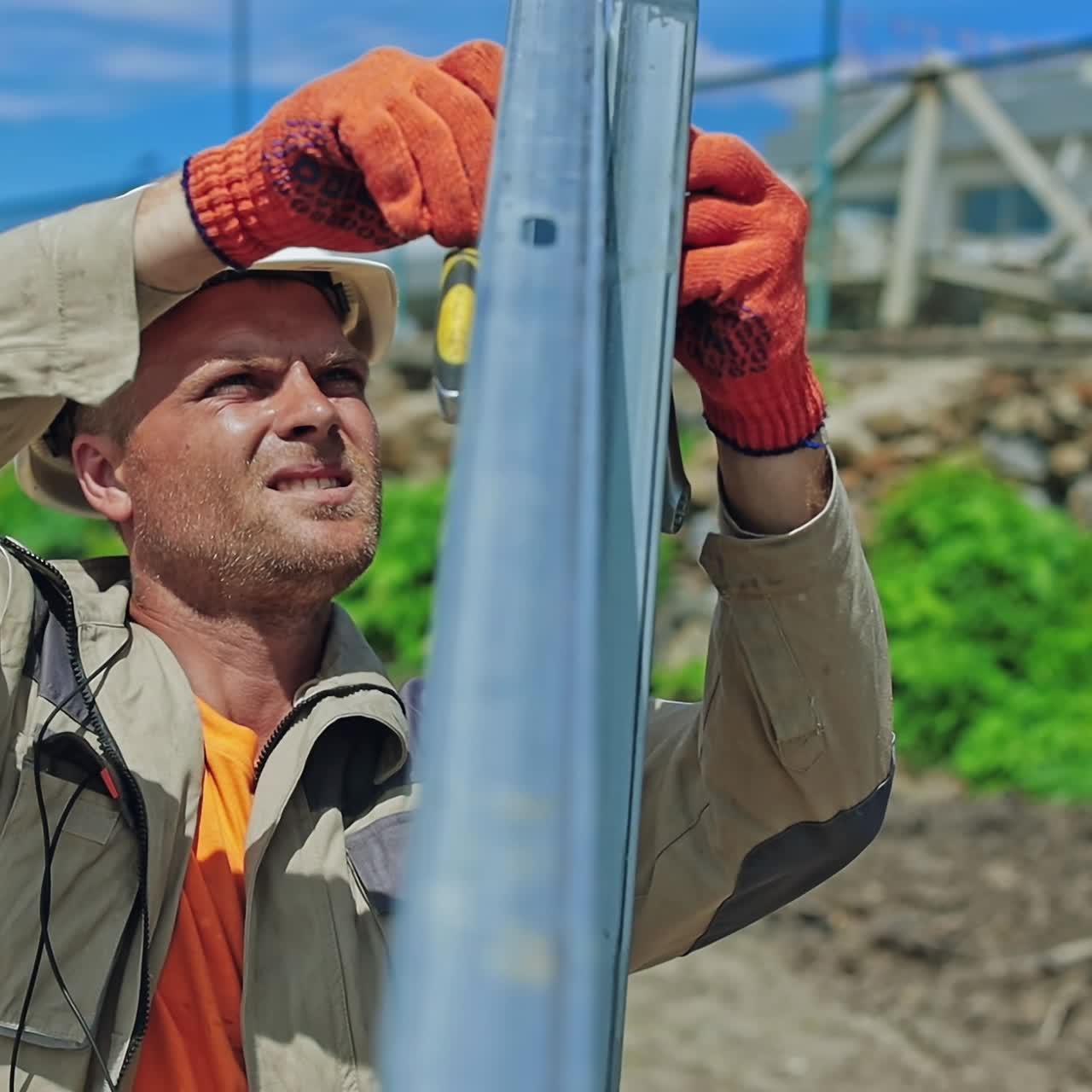 Construction site workers