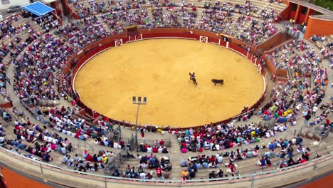 bullring in spain seen from the air