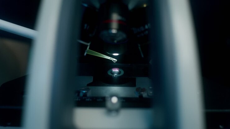 Microscope experiment with sample preparation
