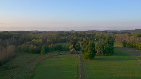 southside-near-the-Joseph-Smith-family-farm,-frame-house,-temple,-visitors-center,-and-the-sacred-grove-in-Palmyra-New-York-Origin-locations-for-the-Mormons-and-the-book-of-Mormon