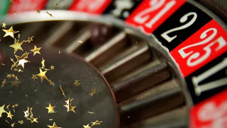 Animation-of-moving-stars-over-roulette-in-casino