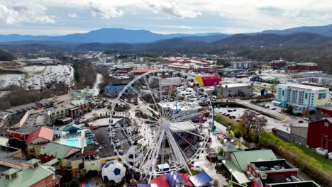 high aerial over ferris wheel pigeon forge tennessee