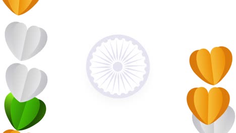 15th august happy independence day of india. indian independence day celebration motion animation