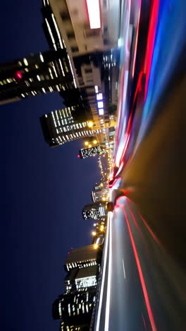 night city traffic at high speed