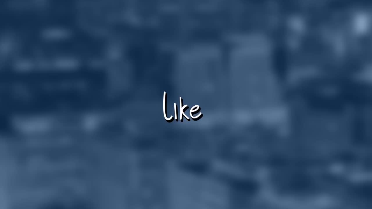 도시 풍경 위에 비슷한 텍스트의 애니메이션