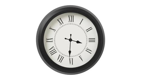 clásico reloj de pared animación de lapso de tiempo canal alfa bucle sin costuras