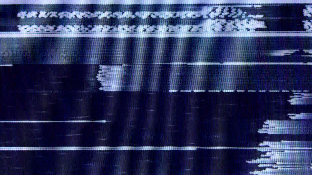 abstracto diseño único animación digital ruido de píxeles error de fallo daño de video