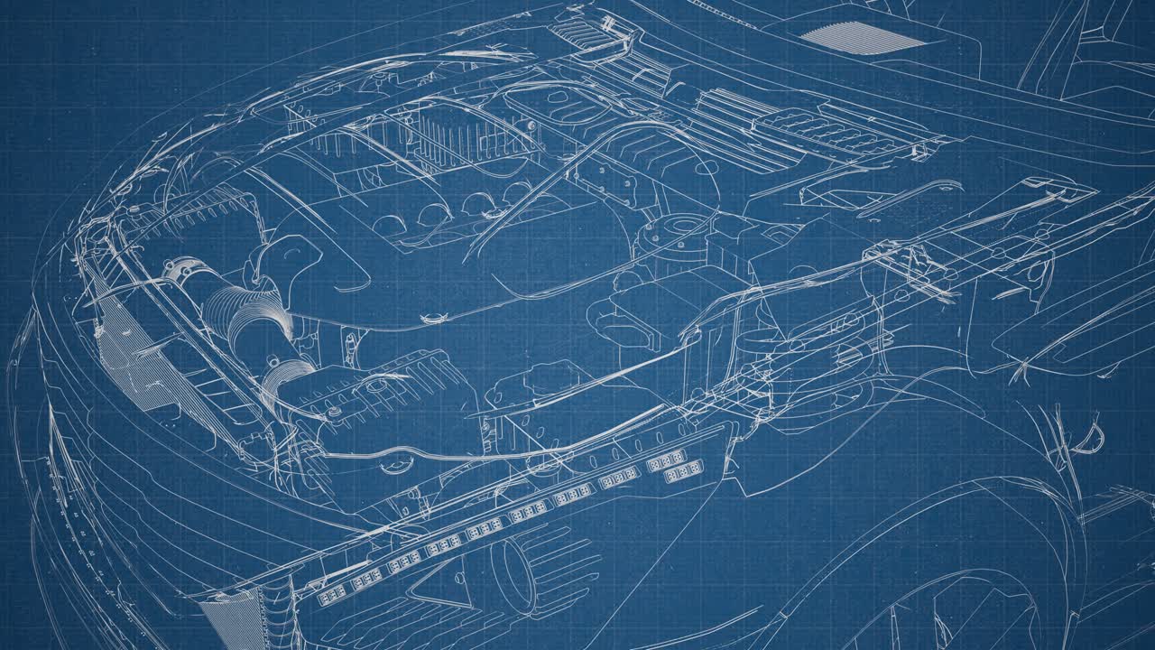 engine and other parts visible in car