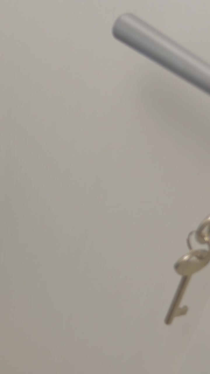 Close-up of a Door Handle with Keys