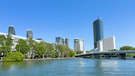 cityscape along the canal in gold coast