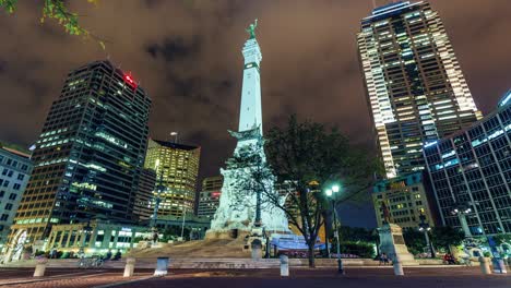 indianapolis downtown monument night time-lapse