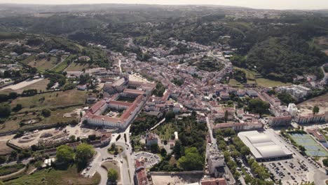 amplia vista panorámica de alcobaça, portugal