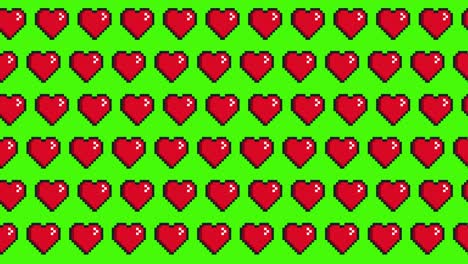 pixel heart animated background patterns.4k video.