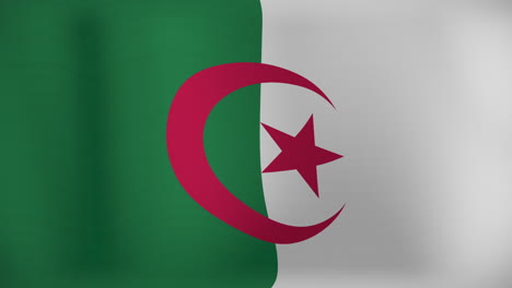 animation of waving flag of algeria