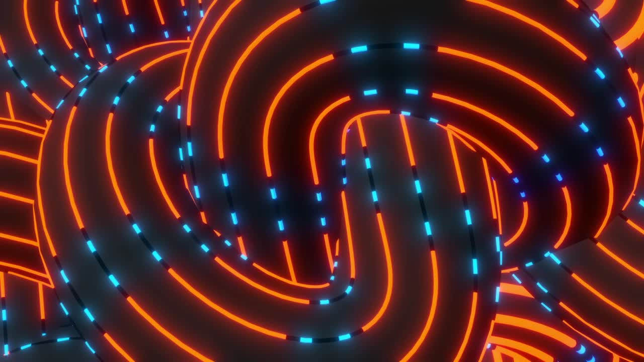 Abstract Neon Lines Geometric Pattern