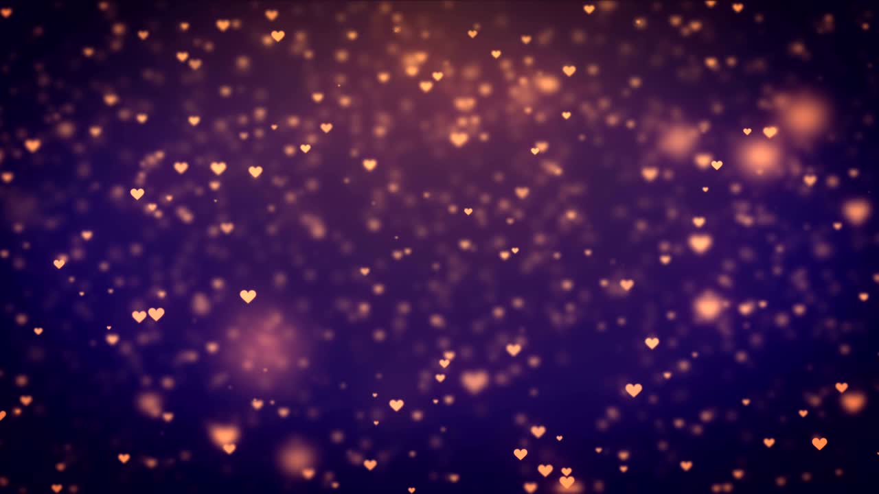 movimiento de los iconos de corazón naranja