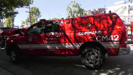 unidad de mando de incendios en el lugar