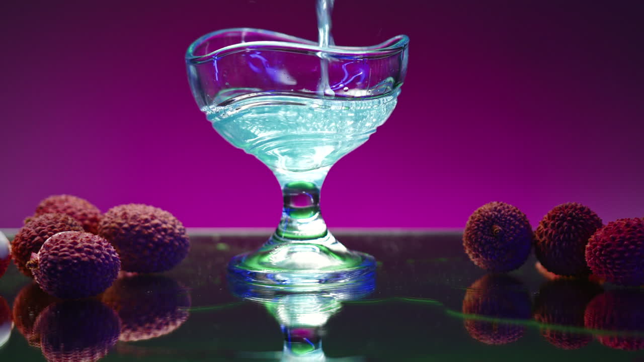 bebida refrescante azul de leche