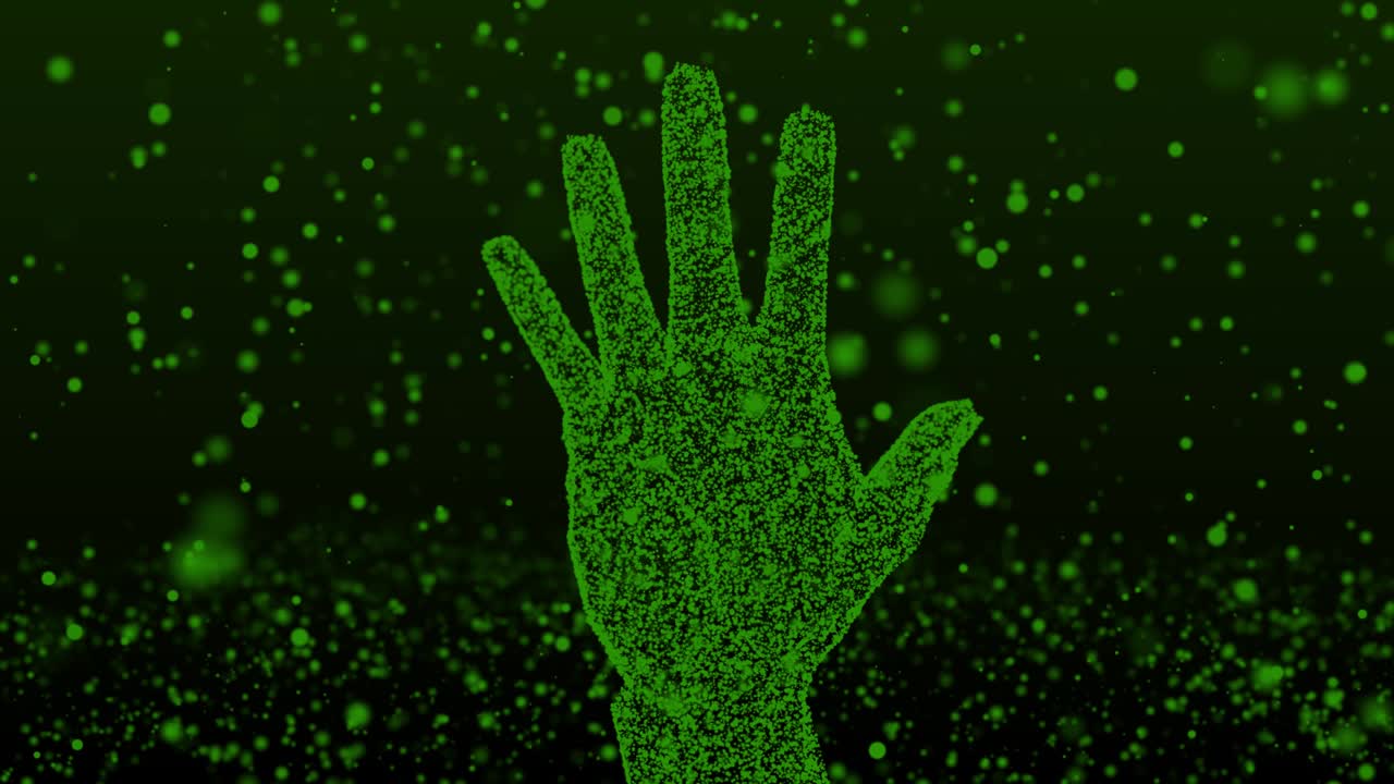 tecnología abstracta de mano red de datos ataque de seguridad hacker pirateo de red de computadoras. tecnología abstracta transferencia de datos bucle sin fisuras 4k