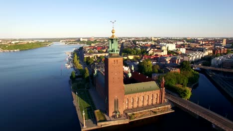 aerial view of stockholm city