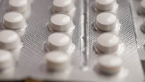 close-up of medication blister pack