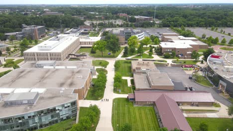 henry ford college, dearborn michigan, usa, aerial panoramic view